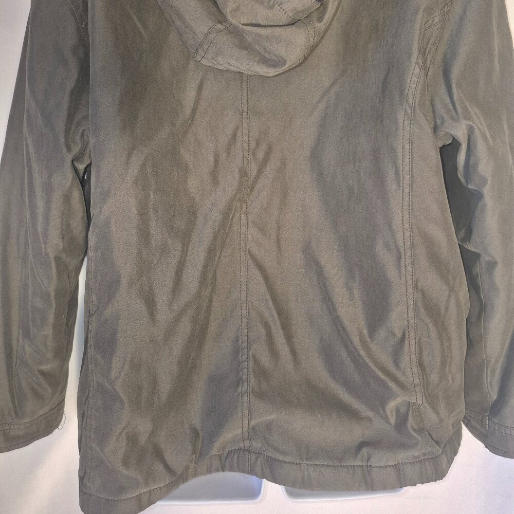 Basic Editions Winter Coat/Jacket Green Faux Sued… - image 5